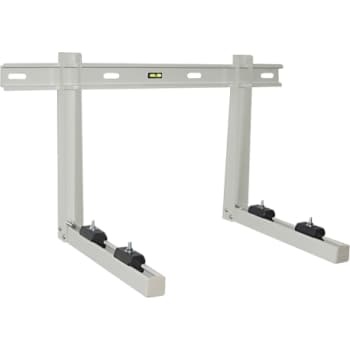 Vægbeslag til udendørs del med vibrationsdæmper og vaterpas