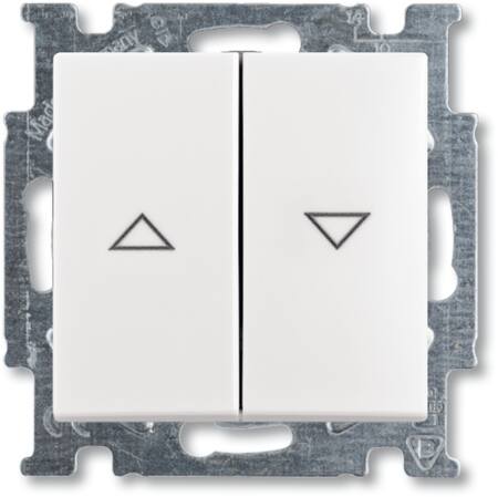 B55 JALOUSITRYK M/INTERLOCK, MAT HVID