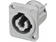 PowerCon 3pol chasisbøsning, strøm-ud, grå