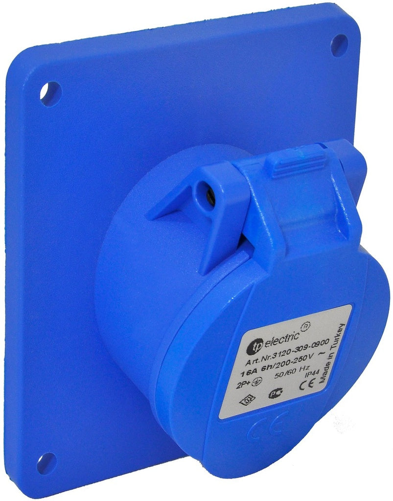 UDTAG IND.SKRÅ 16A 2P+J 6H