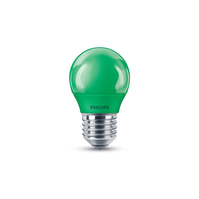 Philips LED Krone Kulørt 3,1W p45 E27 Grøn