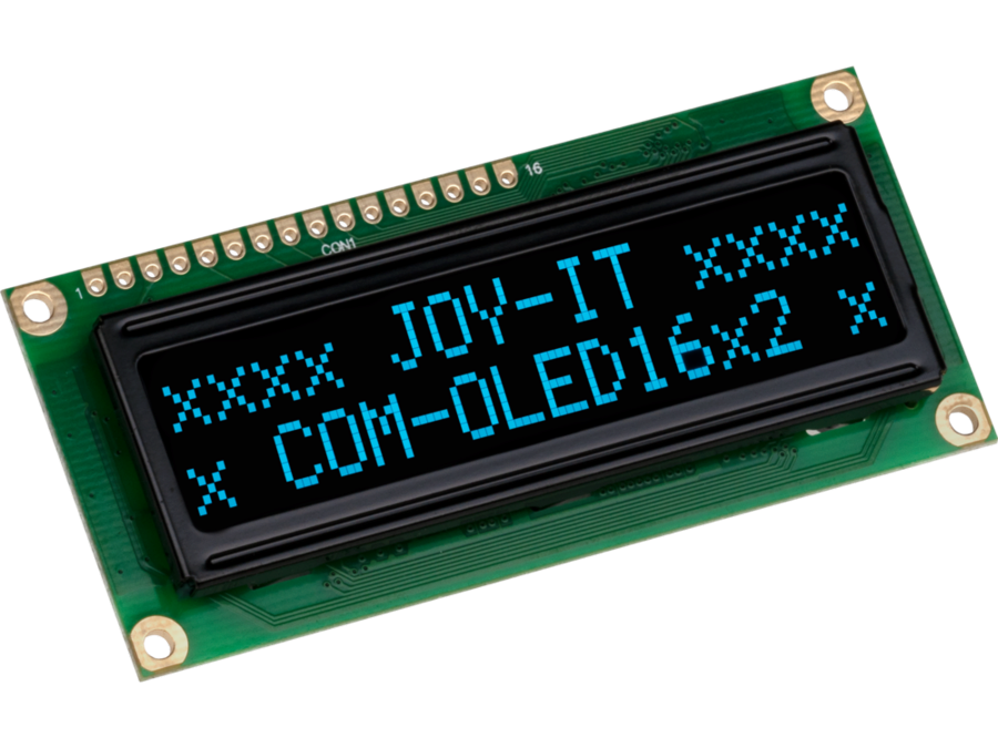 OLED 16x2 display - Blå på sort, 5V, 6800,8080,SPI