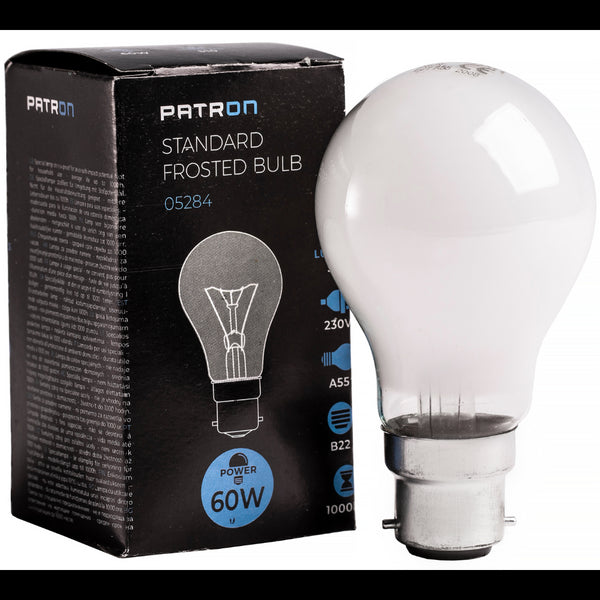 PATRON Glødepære B22 60W Mat