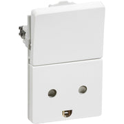 Fuga stikkontakt med jord og afbryder 1½ modul 2-pol - hvid