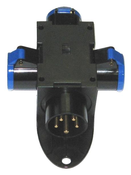 Forgrener CEE 16A 400V + 230V blå CEE 9430892