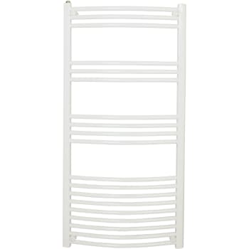 Athena buet håndklædetørrer 1200 x 600 mm hvid (RAL9016).