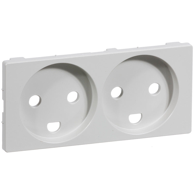 Fuga Afdækning f. stikkontakt 2M. m.Jord Lysegrå