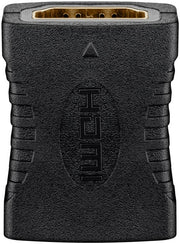 HDMI mellemled - 2 x HDMI A hun, forgyldt, Sort