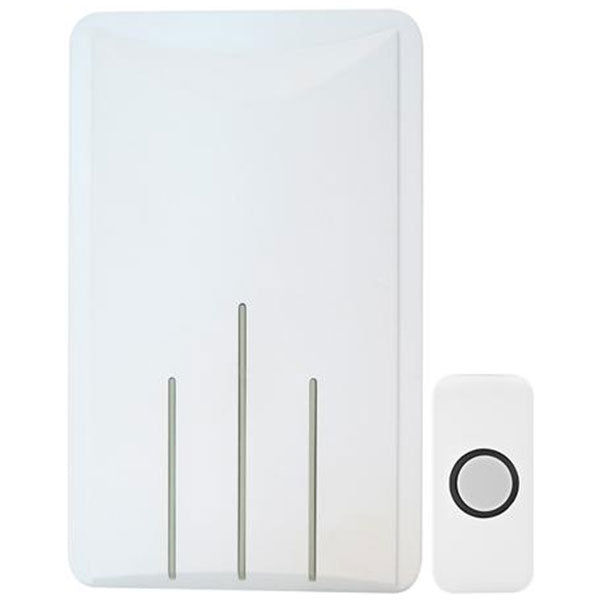 Dørklokkesæt m. indbygget transformer - Hvid