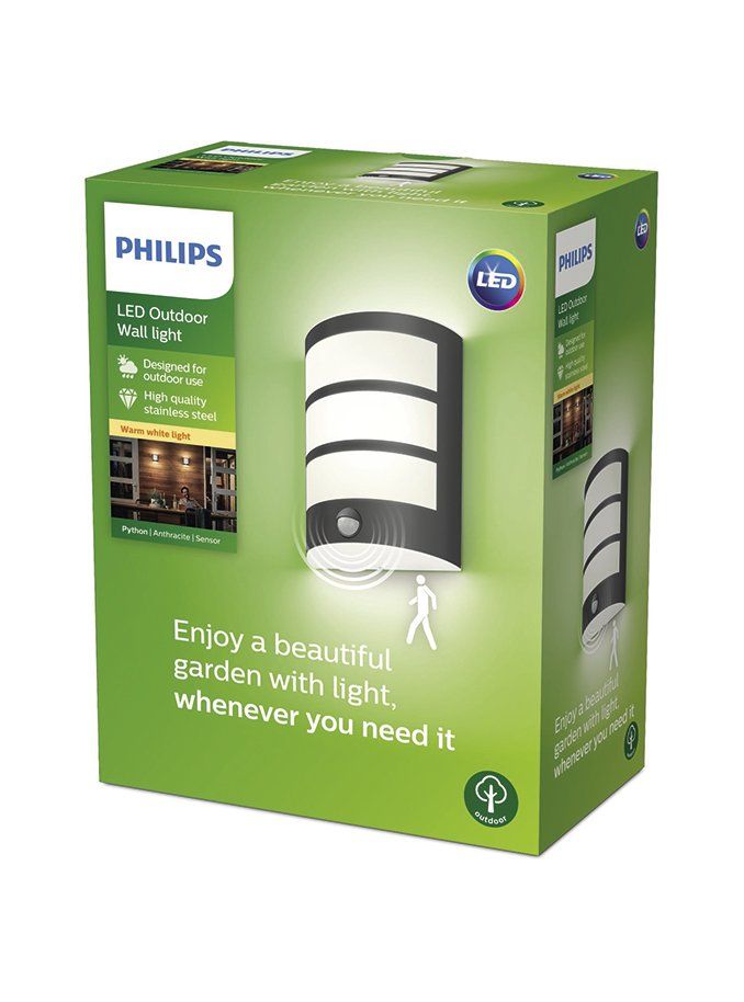 Python IR Wall Anthracite 1x6W 27K HV (sensor)