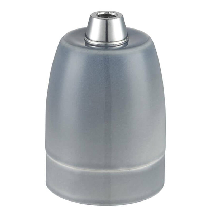 Porcelænsfatning grå E27