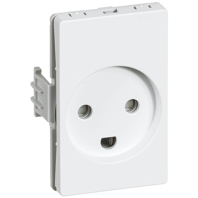 LK Clicline stikkontakt m jord hvid