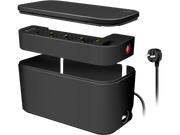 Kabelskjuler boks inkl. stikdåse - 285 x 145 x 130mm, Sort