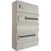 Færdigmonteret gruppetavle - HPFI - 3x16A 3P+N, 3x13A 1P+N - Grå