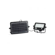 V-Tac 10W LED Solcelle Projektør - Sort inkl. sensor og IP65: Effekt 10W, 1100lm, RA80, velegnet til udendørs brug