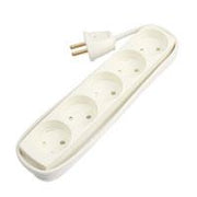 5-stikdåse m/1,5m ledning hvid