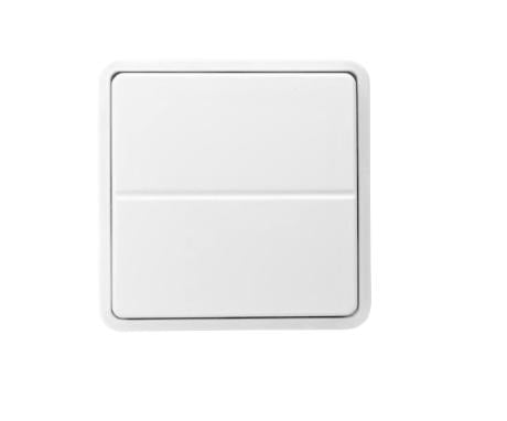 Zigbee 2 tryk batteriløs t/FUGA hvid