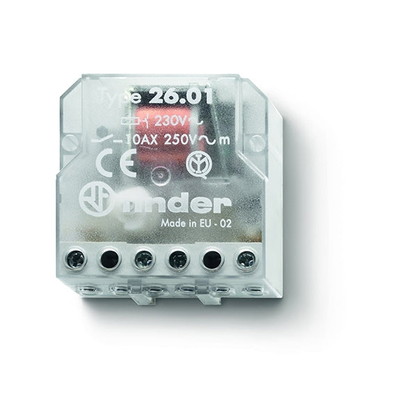 Kiprelæ, 10A til indbygning, 1 slutte, 12V AC