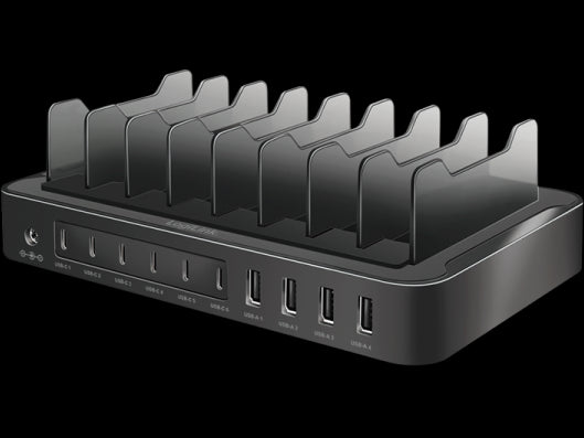 USB-C ladestation - 4xUSB-A, 6xUSB-C, PD+QC, 120W