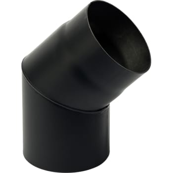 150 mm. Metalbestos Sorte røgrør knærør 45°.