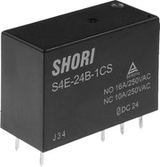 Miniature relæ - 24VDC / 16A, 1 x skifte (SPDT)