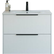 81 cm  Mido+ Classic møbelsæt med Amber vask, stribet, hvid mat