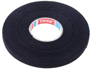 Lærredstape - 9mm bred / 250µm, 105°C, Sort (25m)