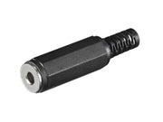 JACK forlænger - 2,5mm stereo hun, Sort plast