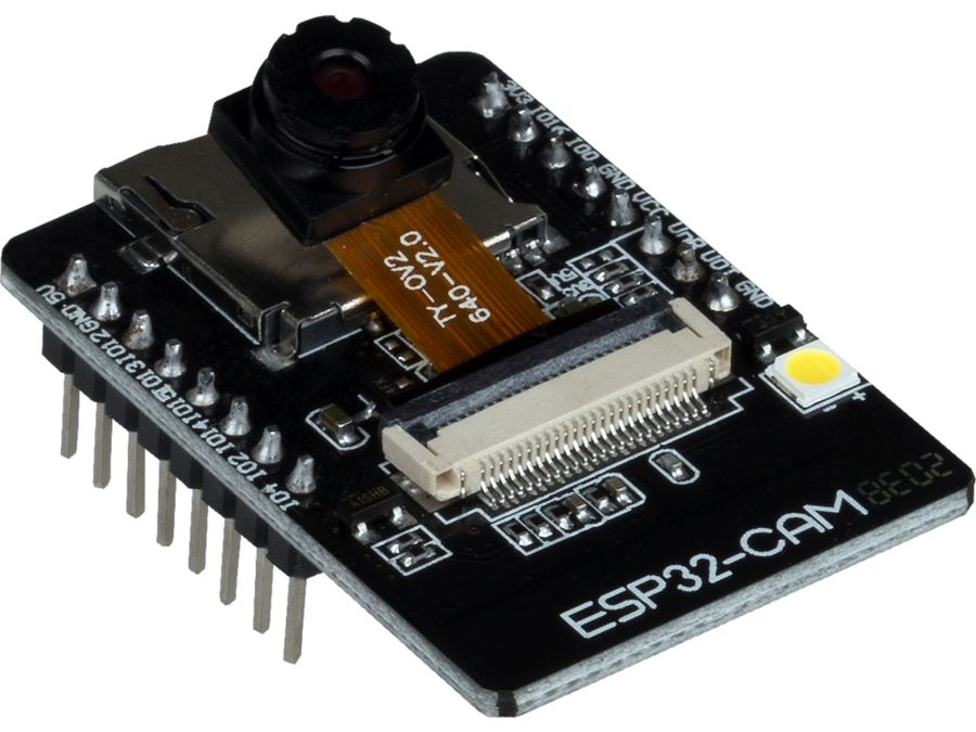 ESP32 kamera modul - 2MP, flash, SD-kort, BT / Wi-Fi