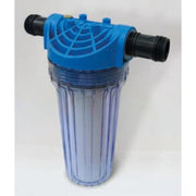 3-delt plast vandfilter, passer til 10" patroner.