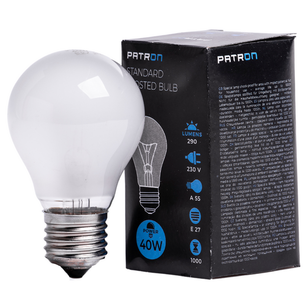 PATRON Glødepære E27 40W Mat