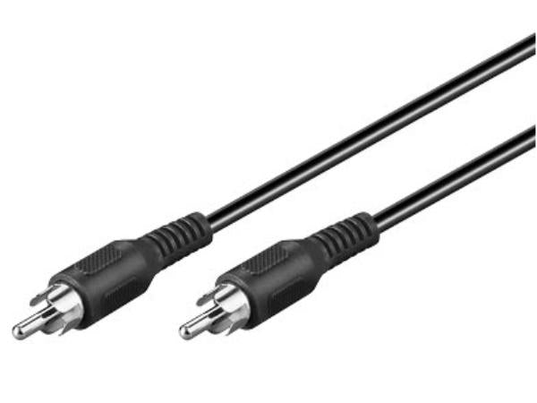 Phonokabel - RCA(Phono) han til RCA(Phono) han, RG59 (5m)