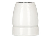 E27 Porcelænsfatning - Hvid (Ø16,66mm gevind)