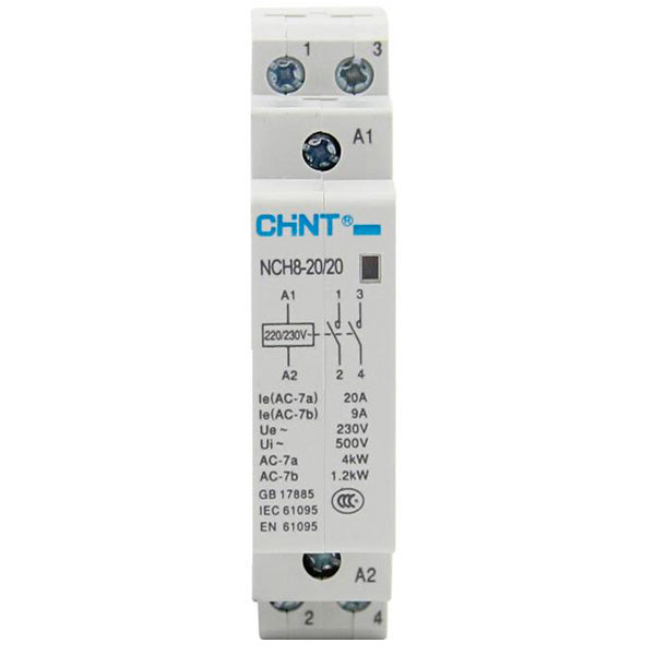 Inst. kontaktor 20A 2-SL 230V AC