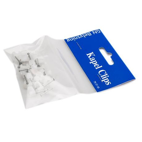 Kabel Clips 4x6 natur 25 stk. flad ledning GN-pak