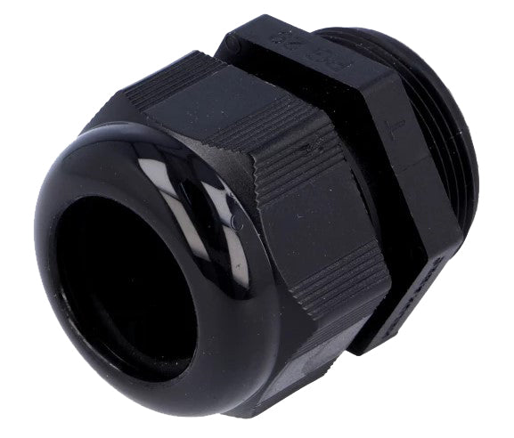 Vandtæt forskruning - PG29, IP68, Sort (Ø18-25mm)