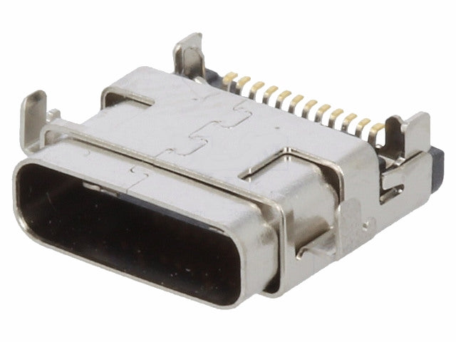 USB-C fatning til printmontage - USB 3.1, 1A (SMD)