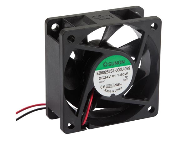 DC blæser - 60x60x25mm 24Vdc, glideleje, 37m³/time