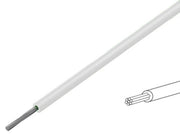 Silikoneledning - 0,25mm² trådet, 180°C Hvid (metervare)