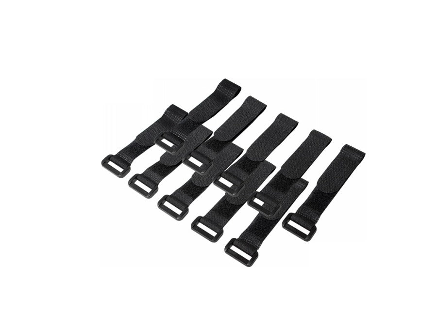 Velcro kabelstrips - 15cm sort (10 stk.)