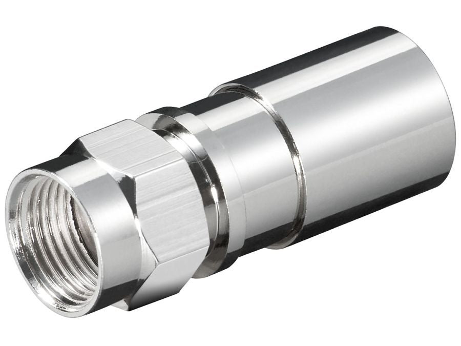 F stik - Kompression til RG6, HF-tæt (Ø8,2mm)