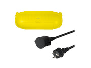 Udendørs vandtæt samledåse inkl. ledning - IP44, Gul