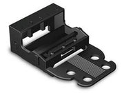 Mont.holder 221-serie klemmemuffe, lodret, snap-in, Sort