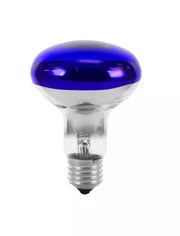R80 spotpære - 60W / 230V, E27, BLÅ