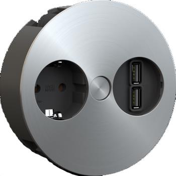 TWIST STIKKONTAKT MED DOBBELT USB