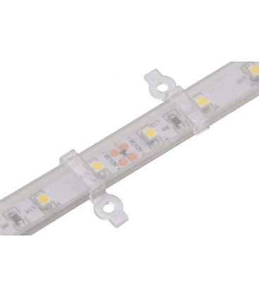20 stk. klare monteringsklips til LED strip - 10mm