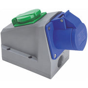 Vægudtag combi med dansk jordudtag 16A 230V