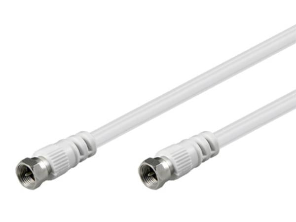 Antennekabel - F han til F han, 3C-2V CCS HVID (10m)