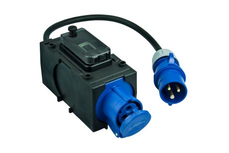 Måler m/kabel 2xCEE 16A 3P 230V til camping og båd