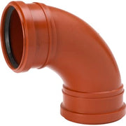 Uponor 110 mm 88 gr. PP-kloakbøjning med 2 muffer